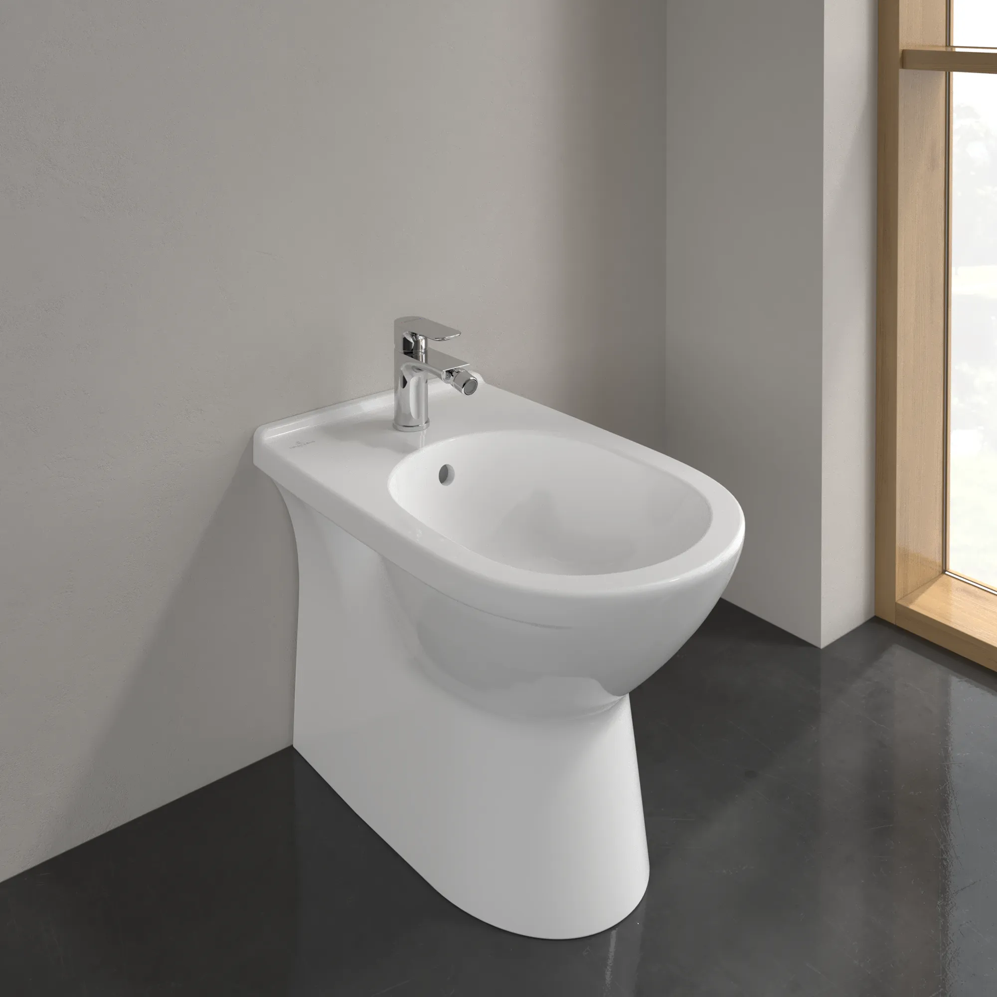 Bidet O.novo 546100, 570 x 360 x 400 mm, Oval, bodenstehend, Weiß Alpin