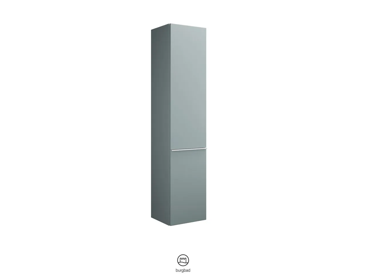 Hochschrank, 1 Tür oben mit Tip-On-Technik;1 Tür unten;4 Glaseinlegeböden;1 fester Boden, Tiefe: 320 mm, Breite: 350 mm, Höhe: 1600 mm