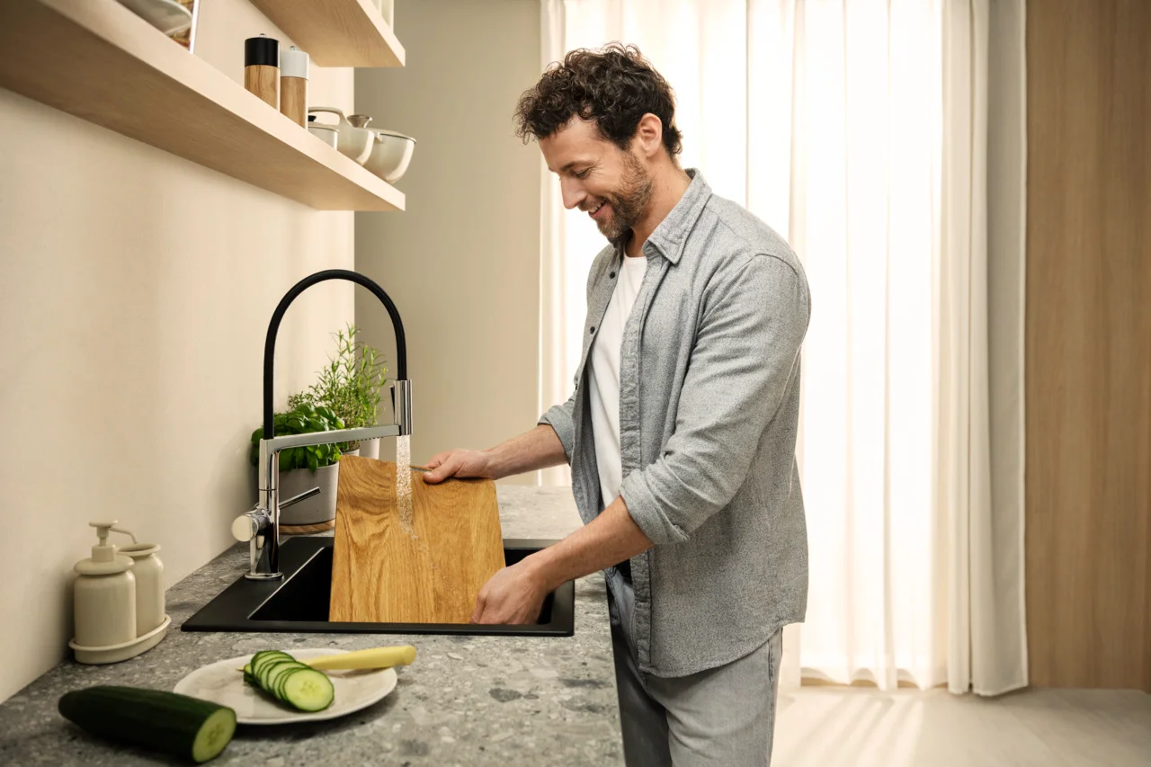 Hansgrohe Talis Select M54 PowderSpray Einhebel-Küchenmischer Semi-Pro, 3 Strahlarten, mattschwarz