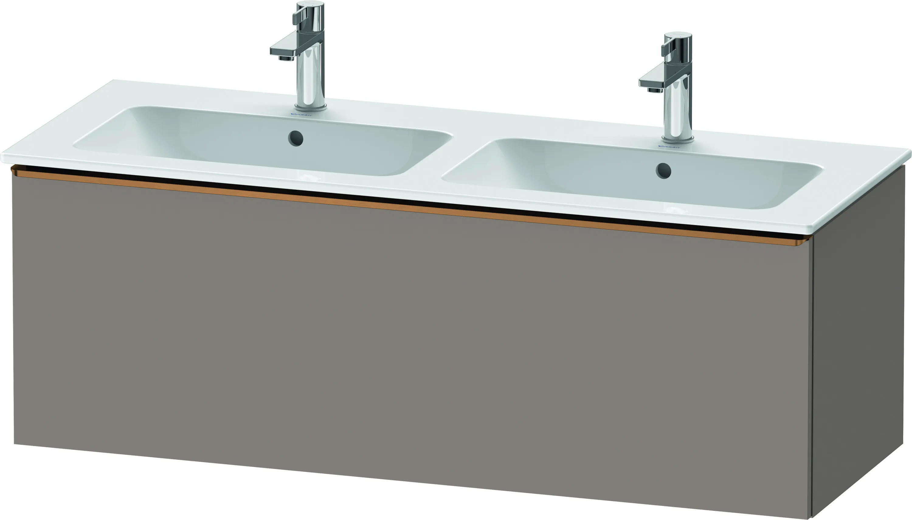 Duravit Waschtischunterschrank wandhängend „D-Neo“ 128 × 44 × 46,2 cm Basalt Matt