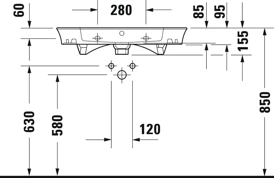 WT/MWT White Tulip, 750mm, weiß mitÜL,1 HL,u.glasiert,Rückw.geschl. WT/MWT White Tulip, 750mm, weiß mitÜL,1 HL,u.glasiert,Rückw.geschl.