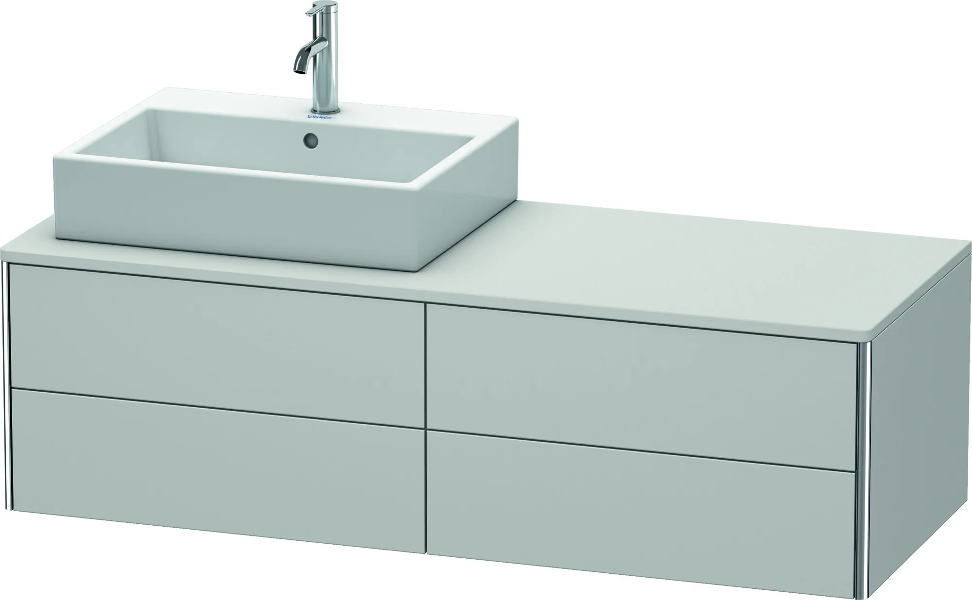 Duravit Waschtischunterschrank wandhängend „XSquare“ 140 × 40 × 54,8 cm Nordic Weiß Seidenmatt