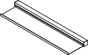 HEWI Wandprofil mit Ablage in Signalweiß matt HEWI Wandprofil mit Ablage in Signalweiß matt