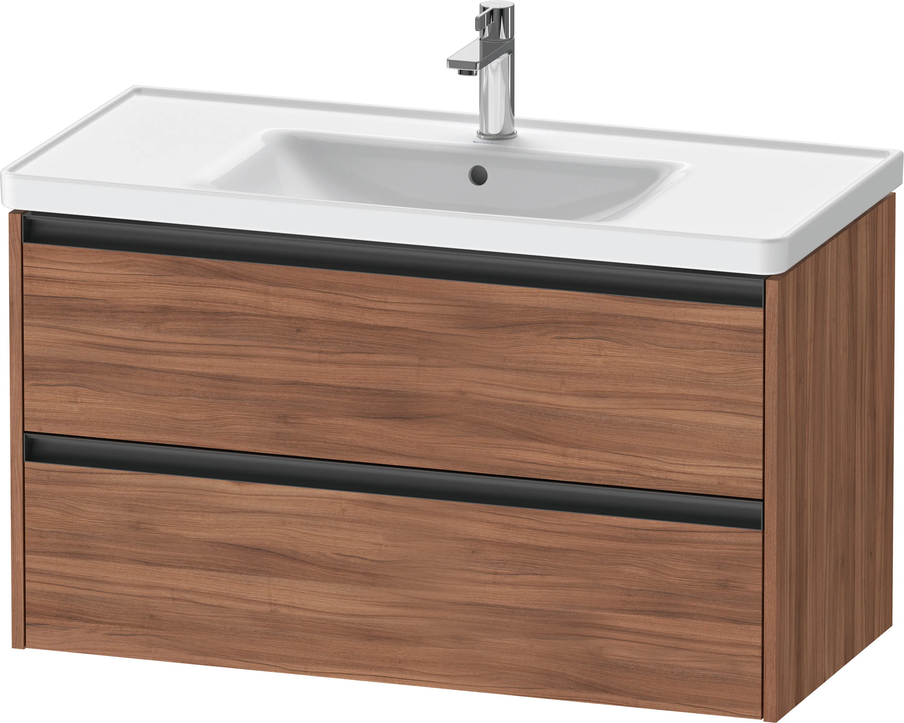 Duravit Waschtischunterschrank wandhängend „Ketho.2“ 98,4 × 54,9 × 45,5 cm Nussbaum Natur