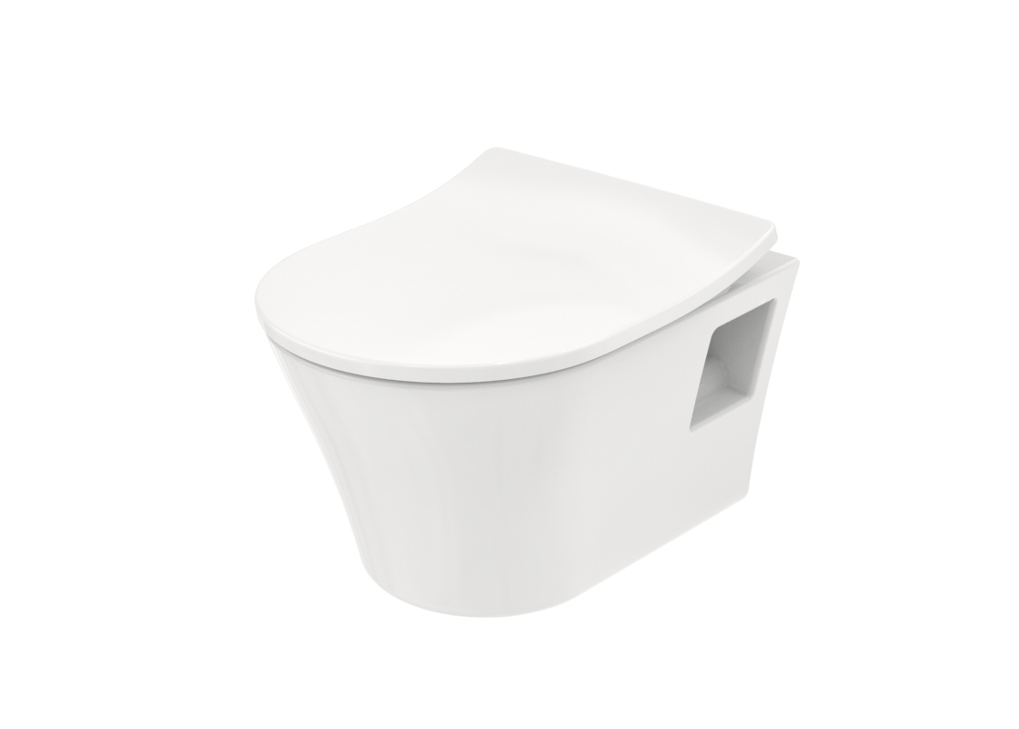 Toto Wand-Tiefspül-WC wandhängend, randlos „ES“ 394 × 530 × 338 mm in weiß Toto Wand-Tiefspül-WC wandhängend, randlos „ES“ 394 × 530 × 338 mm in weiß