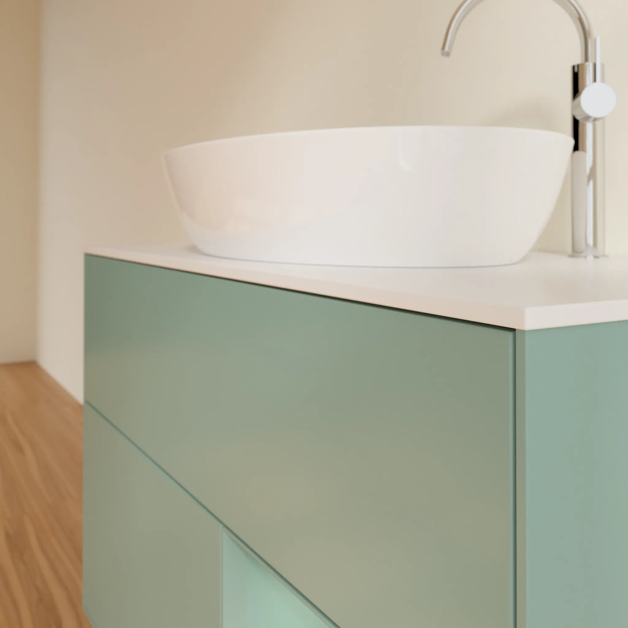 Villeroy & Boch Waschtischunterschrank „Finion“ für Schrankwaschtisch 1000 × 603 × 501 mm Olive Matt Lacquer, für Becken mittig, mit Hahnlochbohrung Villeroy & Boch Waschtischunterschrank „Finion“ für Schrankwaschtisch 1000 × 603 × 501 mm Olive Matt Lacquer, für Becken mittig, mit Hahnlochbohrung