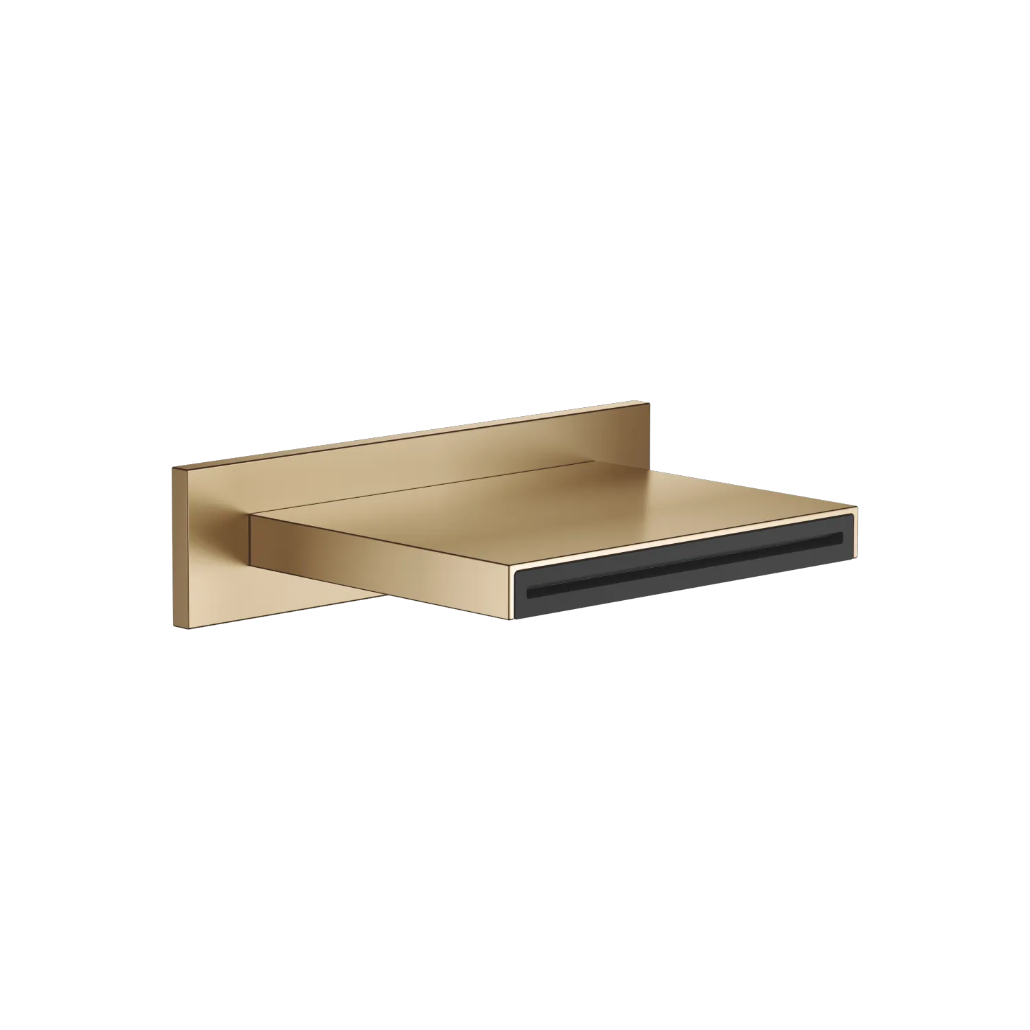 Dornbracht WATER SHEET Schwallauslauf für Wandmontage, Dark Brass gebürstet, Ausladung 150 mm, max. Durchfluss 26,5 l/min bei 3 Bar, Abdeckplatte 240