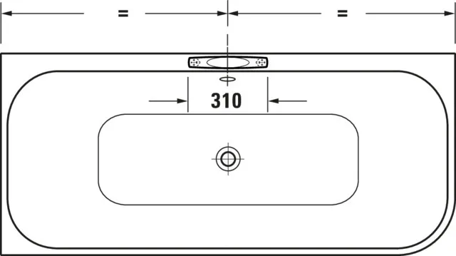 Duravit Badewannengriff 792804 31,1 cm in chrom