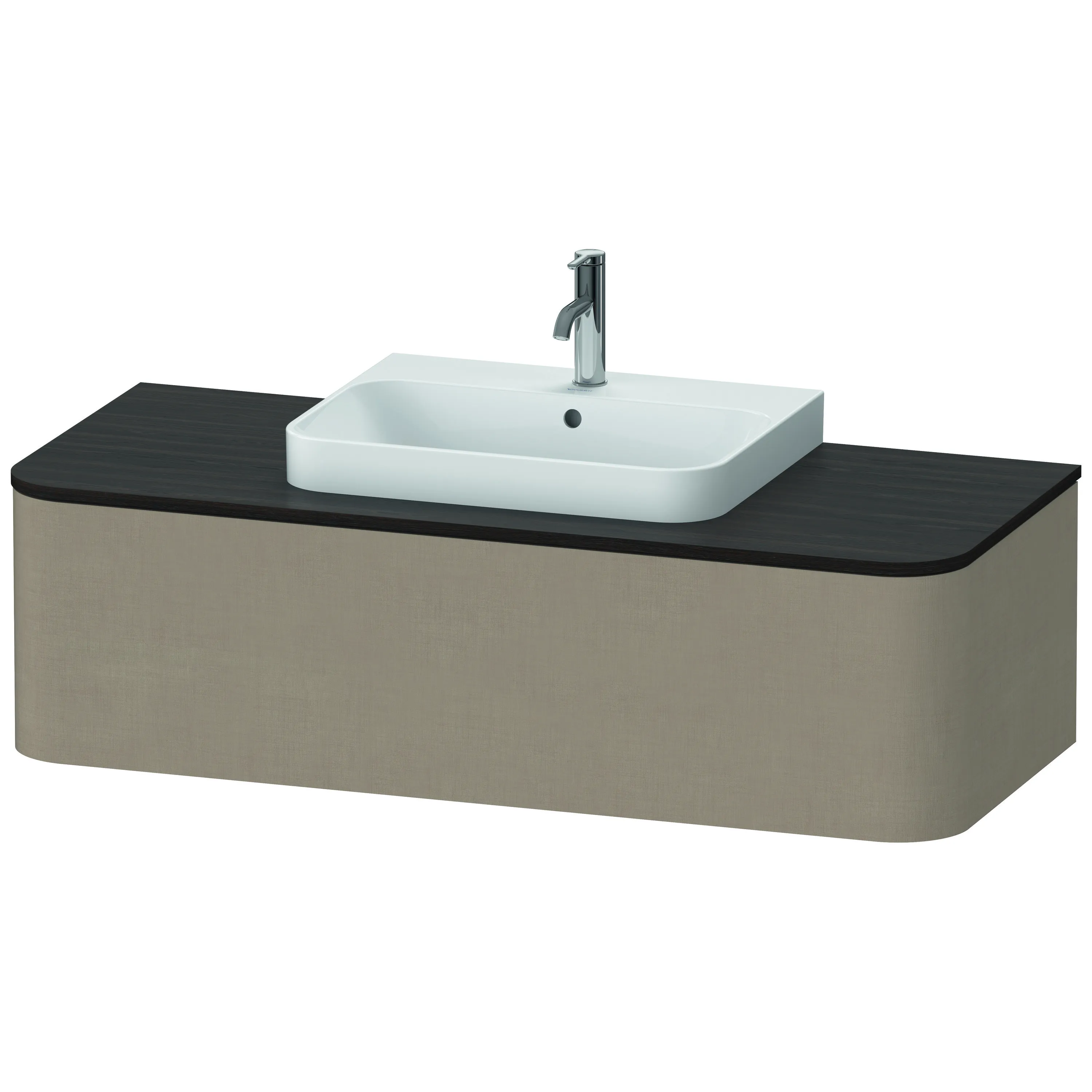 Duravit Waschtischunterschrank wandhängend „Happy D.2 Plus“ 130 × 35,4 × 55 cm Leinen