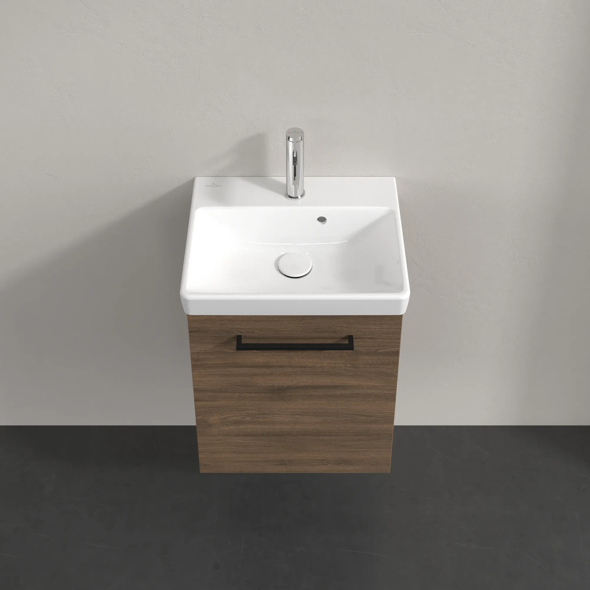Villeroy & Boch Waschbeckenunterschrank Avento, Arizona Oak, 426 x 514 x 350 mm, 1 Tür, SoftClosing, Wandmontage