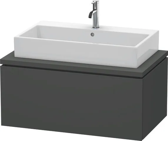 Duravit Waschtischunterschrank wandhängend „L-Cube“ 92 × 40 × 54,7 cm Graphit Matt