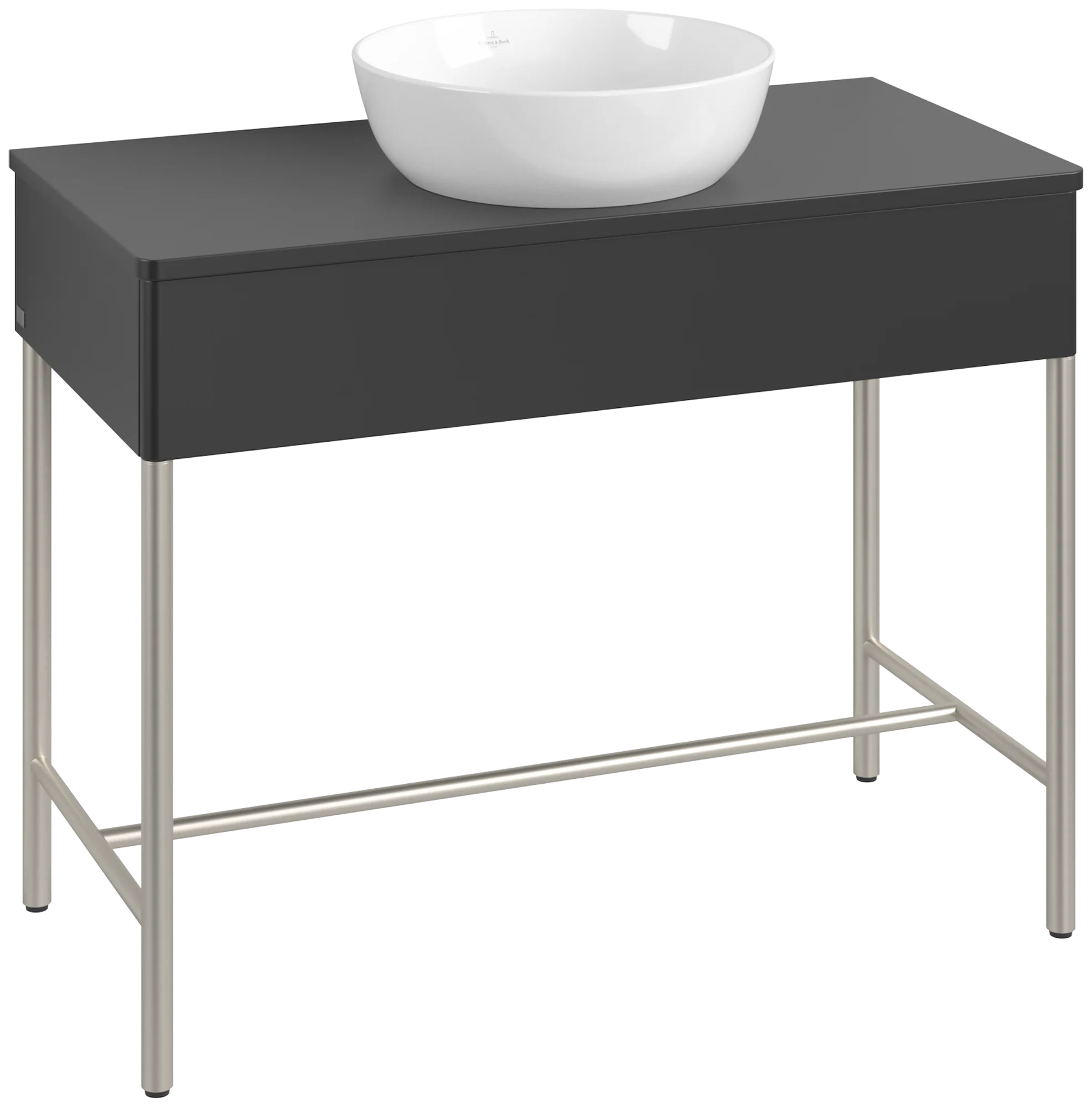 Villeroy & Boch Waschbeckenunterschrank Artis L61010, 1000x782x500mm, Black Matt Lacquer, mit Beleuchtung und Push-to-open Funktion Villeroy & Boch Waschbeckenunterschrank Artis L61010, 1000x782x500mm, Black Matt Lacquer, mit Beleuchtung und Push-to-open Funktion