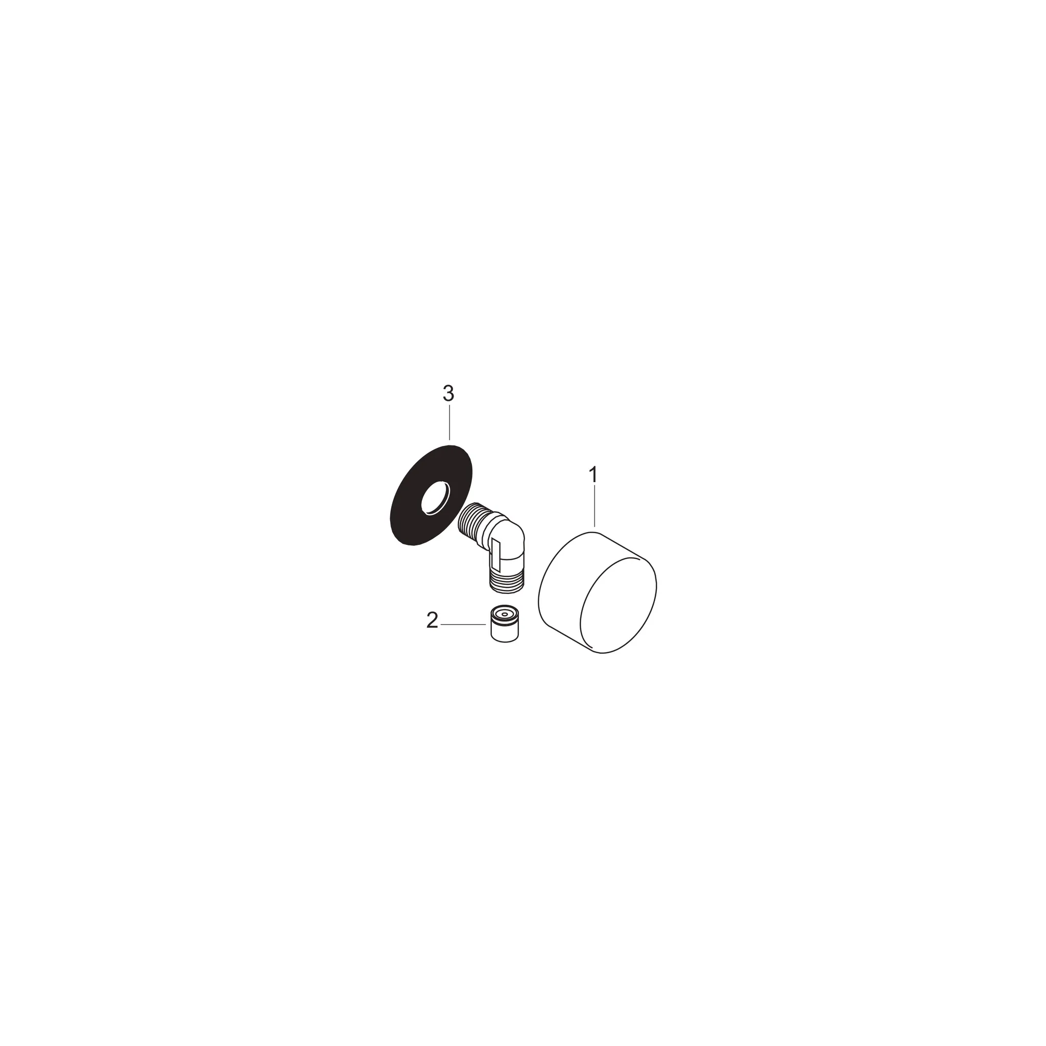 Hansgrohe AXOR Starck Schlauchanschluss rund Brushed Black Chrome DN15 BBC G 1/2 Hansgrohe AXOR Starck Schlauchanschluss rund Brushed Black Chrome DN15 BBC G 1/2