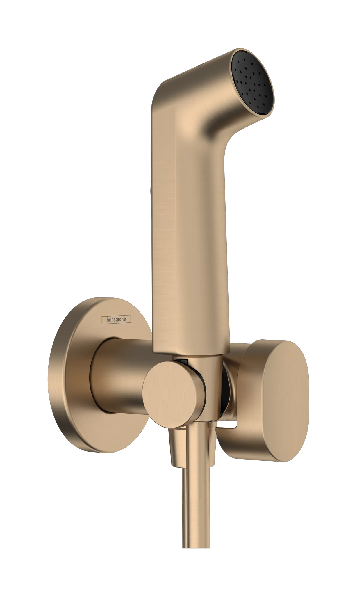 Hansgrohe Bidette Handbrause EcoSmart für Kaltwasser, Brushed Bronze, Brausekopfgröße 28 mm, Schlauchlänge 1.250 mm