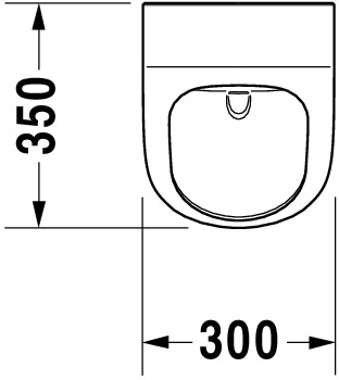 Urinal ME by Starck, Zulauf von hinten rimless, für Netz, ohne Fliege, weiß