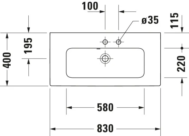 Wandwaschtisch Compact „ME by Starck“, mit Überlauf in Weiß Hochglanz Wandwaschtisch Compact „ME by Starck“, mit Überlauf in Weiß Hochglanz