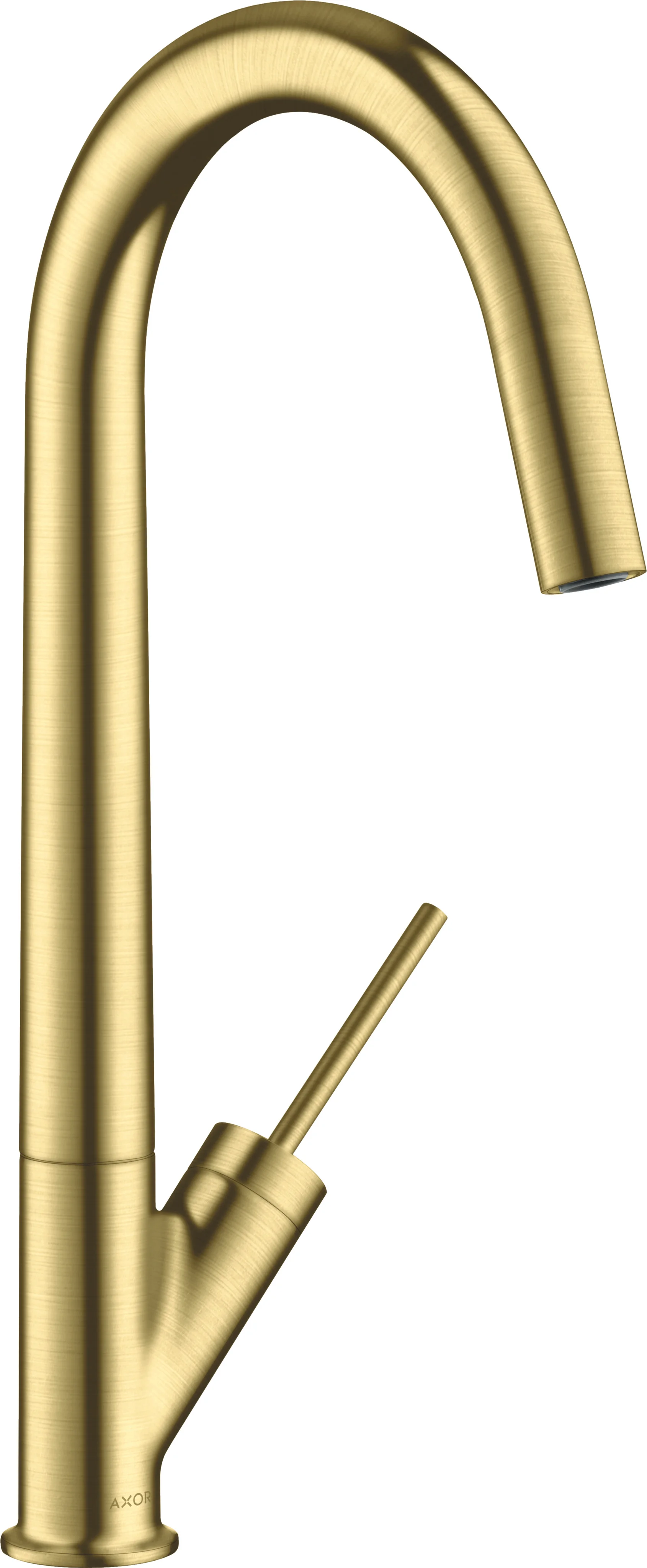 Hansgrohe AXOR Starck Einhebel-Küchenmischer 300 mit Schwenkauslauf, Brushed Brass, ComfortZone 300, max. Durchfluss 15 l/min