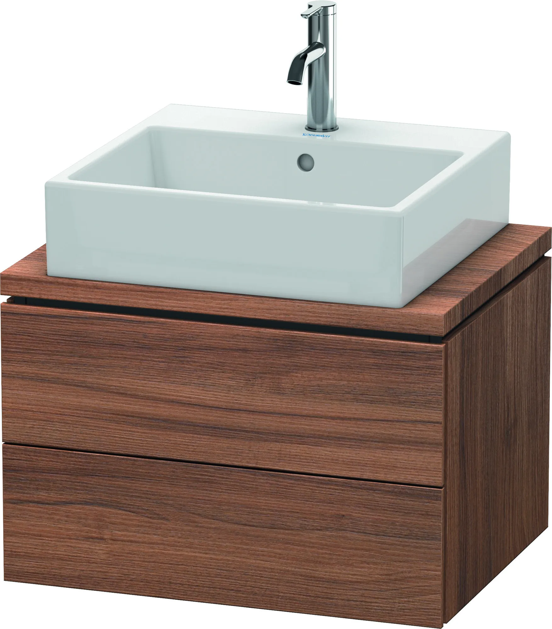 Duravit Waschtischunterschrank wandhängend „L-Cube“ 62 × 40 × 47,7 cm Nussbaum Natur