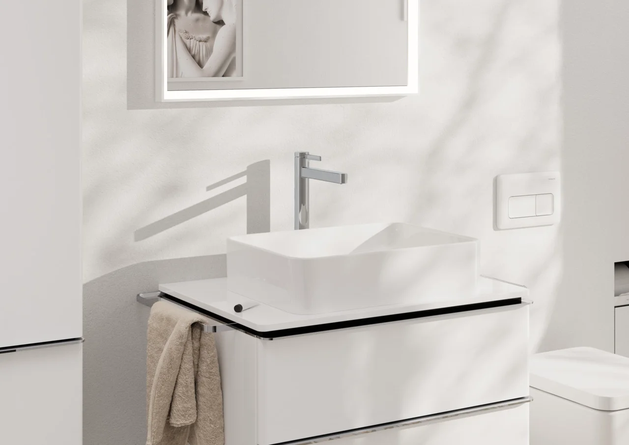 Hansgrohe Finoris Einhebel-Waschtischmischer 260 Chrom, Ausladung 208 mm, Auslaufhöhe 264 mm, Laminarstrahl, max. Durchfluss 5 l/min