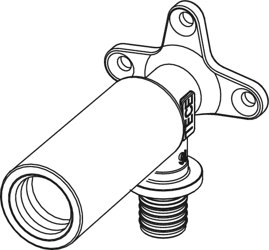 TECEflex Wandscheibe lang Dimension 16 × 1/2″, Siliziumbronze TECEflex Wandscheibe lang Dimension 16 × 1/2″, Siliziumbronze