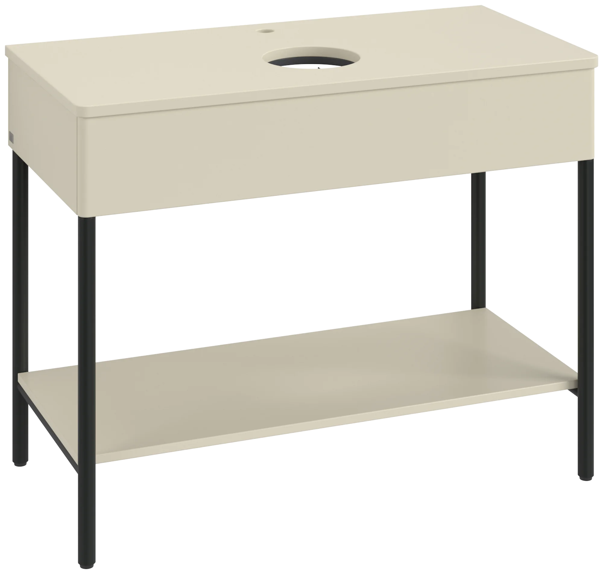 Villeroy & Boch Waschbeckenunterschrank Artis L64051, Silk Grey Matt Lacquer, 1000x782x500mm, mit Metallgestell, Beleuchtung, Push-to-open Funktion, 1 Auszug, Hahnlochbohrung