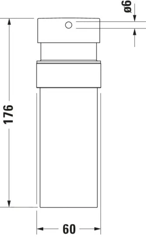 Duravit Seifenspender „Starck T“, Befestigung sichtbar 6 × 17,6 × ⌀ 6 cm Duravit Seifenspender „Starck T“, Befestigung sichtbar 6 × 17,6 × ⌀ 6 cm