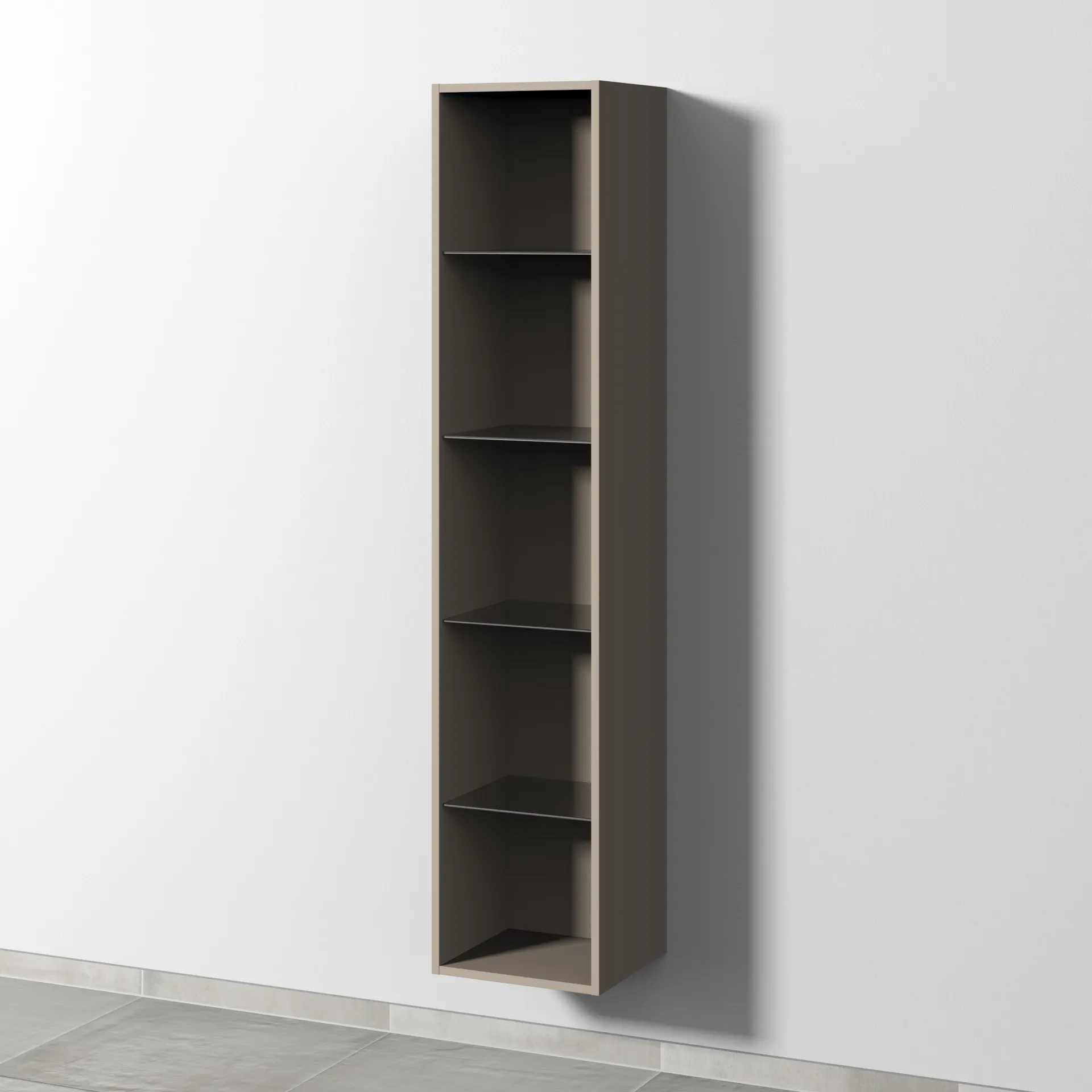 Sanipa Regal "3way" 350 × 1700 × 328 mm in Sandgrau (matt) Farbe: Sandgrau (matt)|Größe: 35 × 32,8 × 170 cm