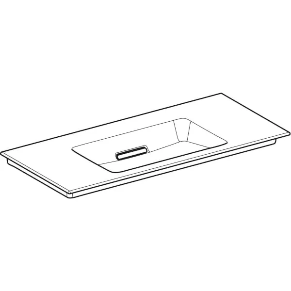 Schrankwaschtisch „One“ mit horizontalem Ablauf 105 × 48 cm in weiß alpin mit KeraTect® Schrankwaschtisch „One“ mit horizontalem Ablauf 105 × 48 cm in weiß alpin mit KeraTect®