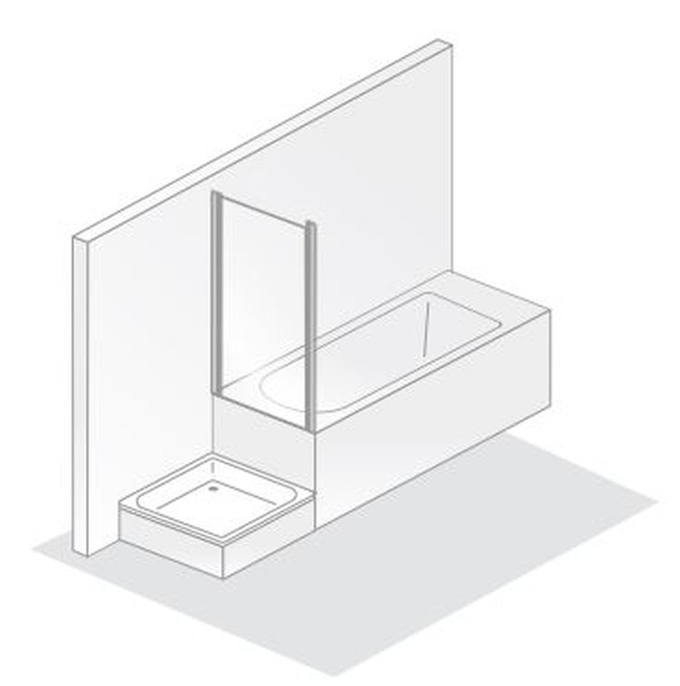HSK teilgerahmte Seitenwand auf der Badewanne „Premium Classic“ Glas Mattglas, Profile Chromoptik (Alu Hochglanz poliert) HSK teilgerahmte Seitenwand auf der Badewanne „Premium Classic“ Glas Mattglas, Profile Chromoptik (Alu Hochglanz poliert)