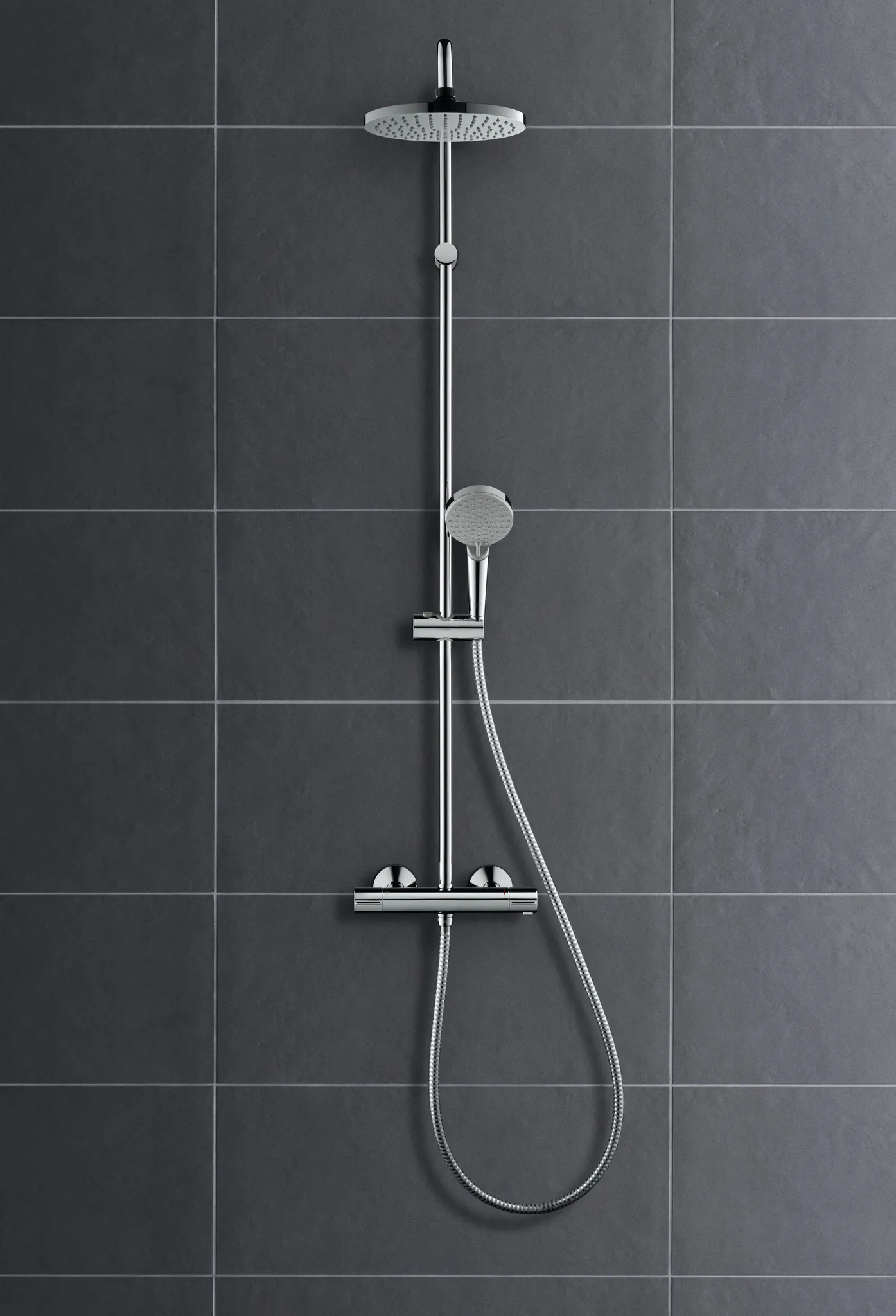 Showerpipe 200 1jet Vernis Blend chrom mit Brausethermostat