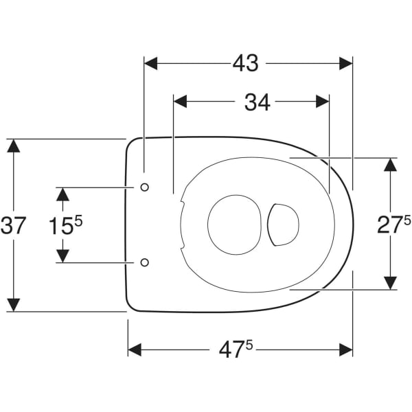Stand-Flachspül-WC „Renova“ 35,5 × 39 × 47 cm in weiß alpin, ohne Spülrand Stand-Flachspül-WC „Renova“ 35,5 × 39 × 47 cm in weiß alpin, ohne Spülrand