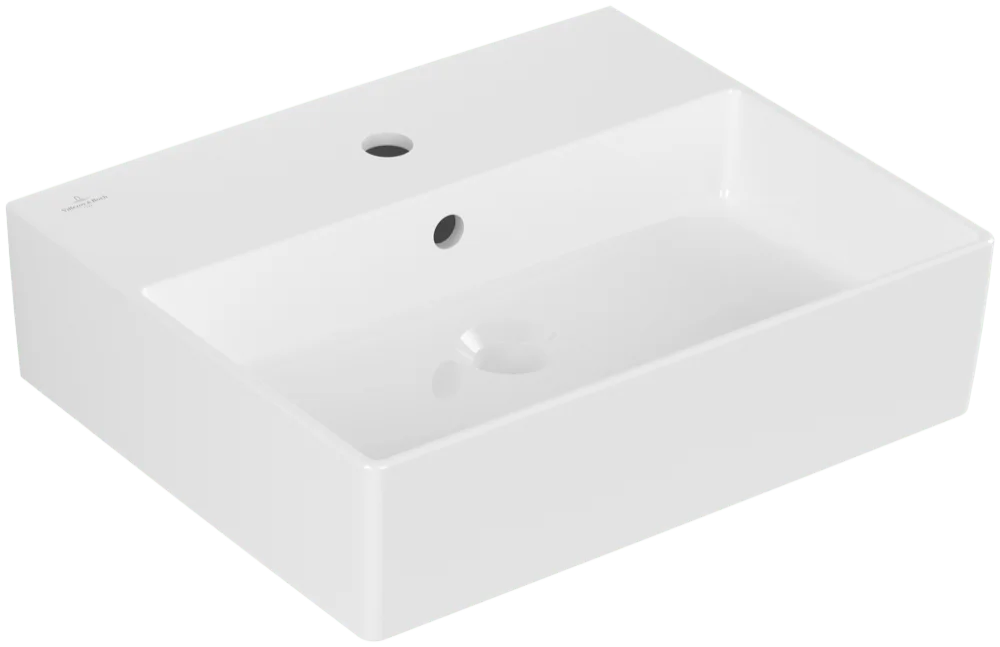 Villeroy & Boch Wandwaschbecken Memento 2.0, 500x420x140 mm, glänzend weiß Alpin, TitanCeram, mit Überlauf