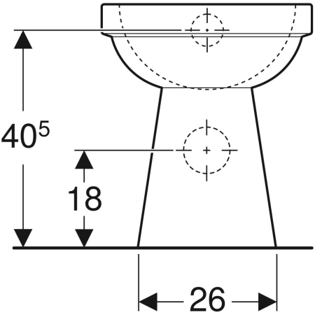 Flachspül-Stand-WC „Renova Comfort“, mit Spülrand