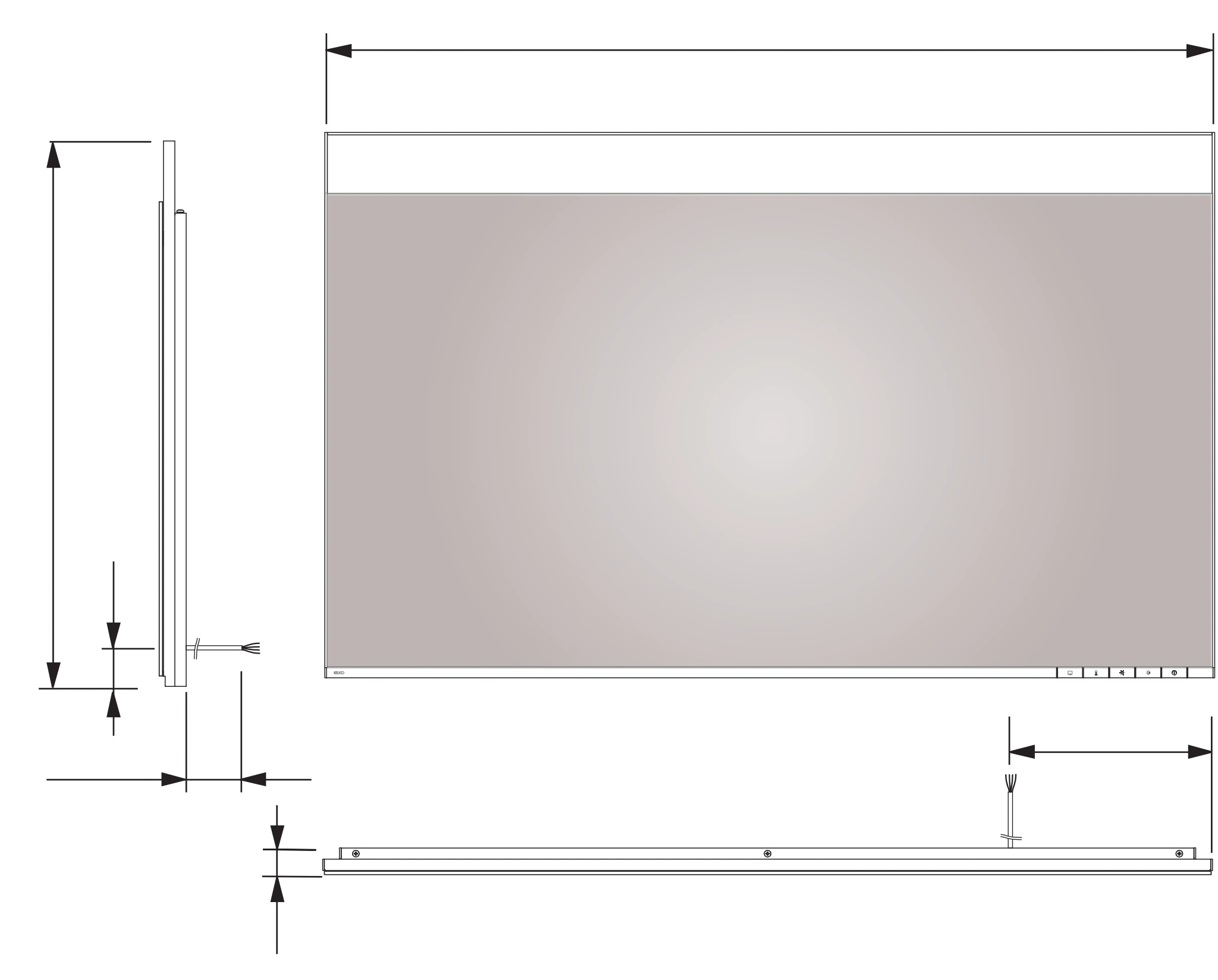 Edition 400 11596172001 Lichtspiegel Edition 400 mit Spiegelheizung 1060 × 650 × 33 mm silber-eloxiert