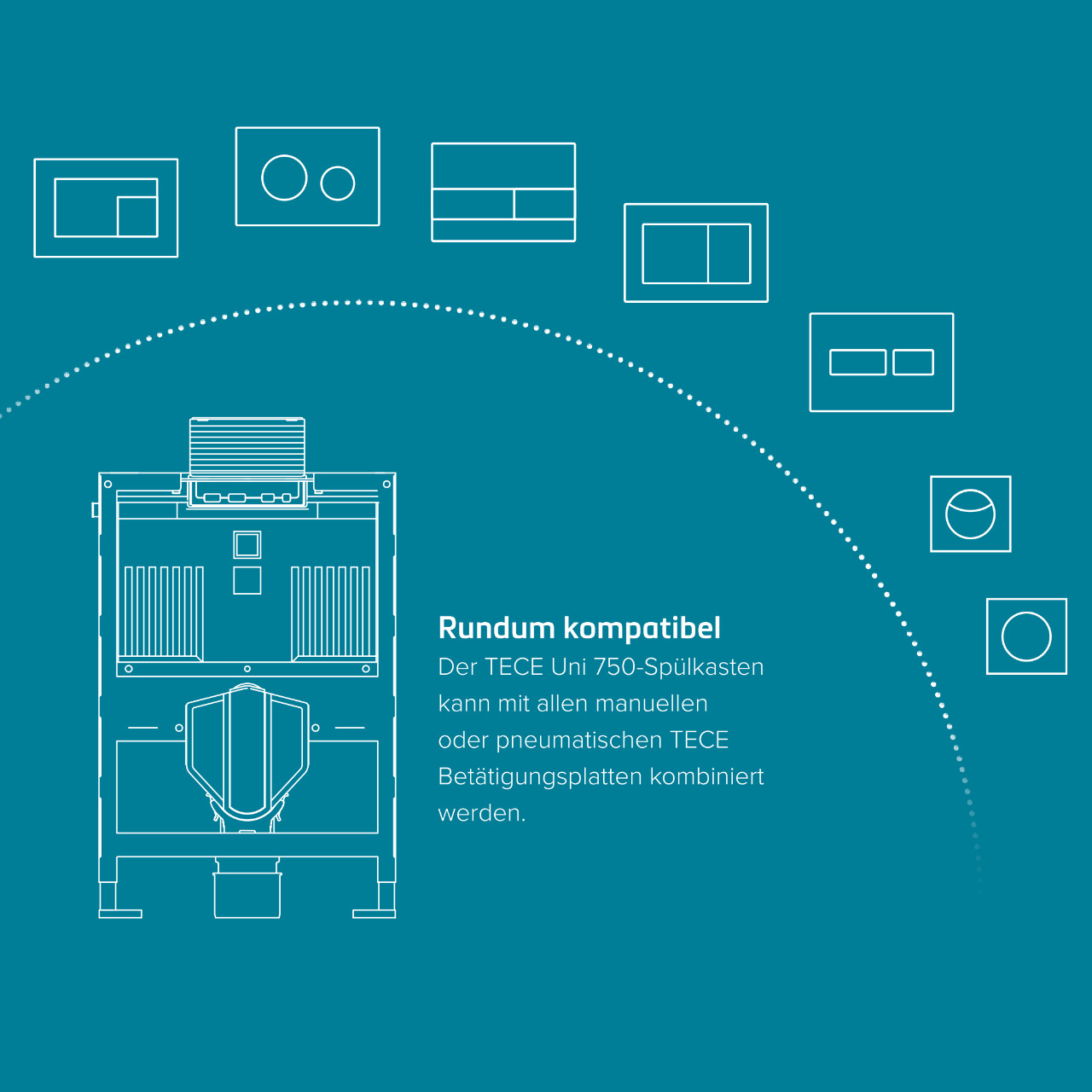 TECE WC-Vorwandelement „TECEprofil“ 75 × 51 × 17,2 cm TECE WC-Vorwandelement „TECEprofil“ 75 × 51 × 17,2 cm