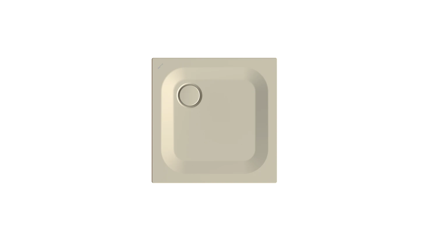 Bette quadrat Duschwanne „BetteUltra“ 700 × 700 mm ohne Oberflächenbeschichtung, mit BetteGlasur Plus, ohne Wannenträger, in Beige