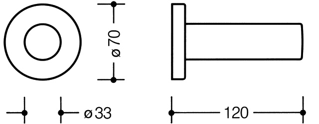 HEWI Reservetoilettenpapierhalter „Serie 477“ 7 × 12 × 7 cm