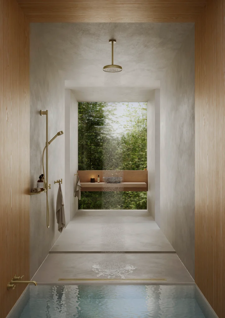 Hansgrohe AXOR Drain Fertigset Duschrinne 1200 mm Brushed Brass