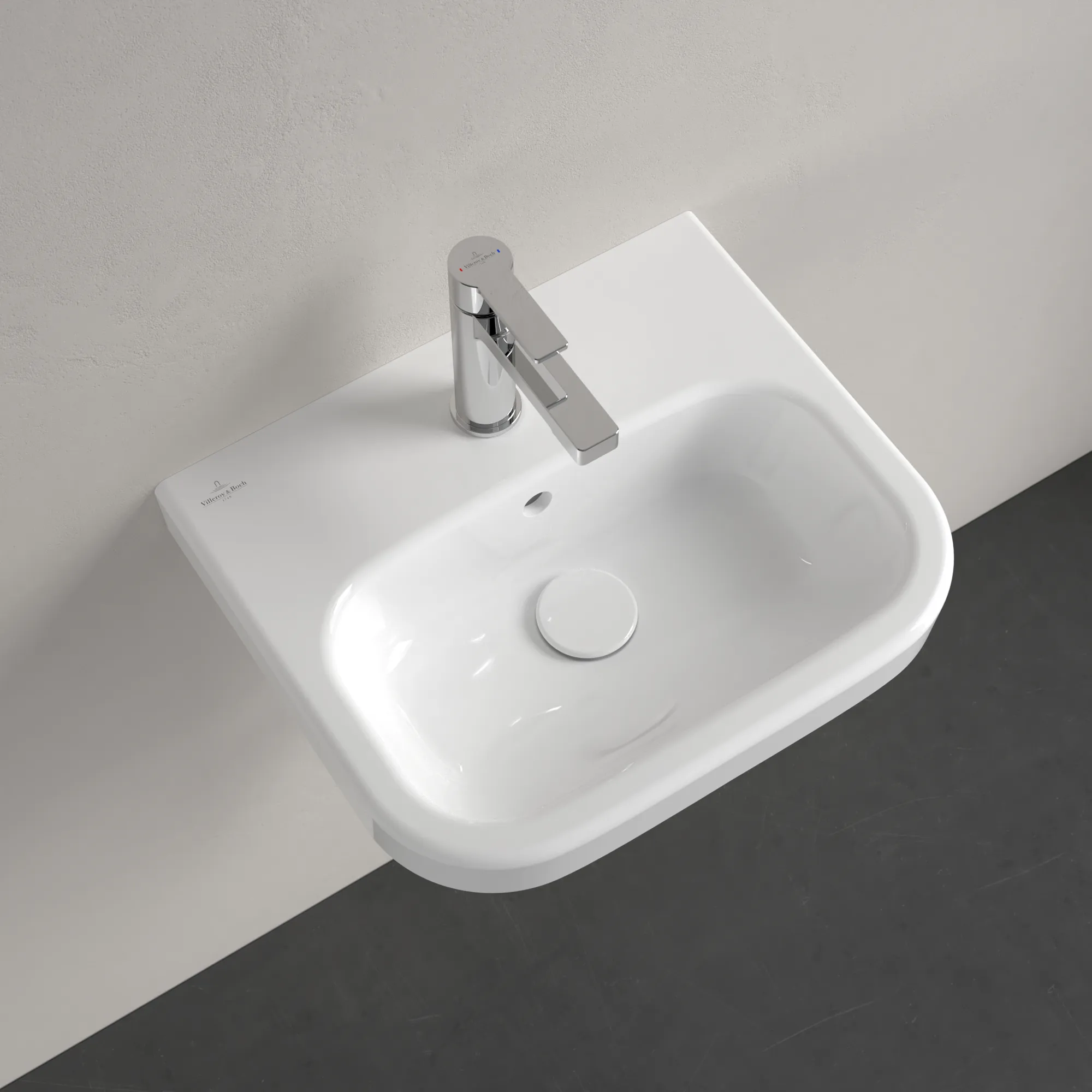 Handwaschbecken „Architectura“ 45 × 38 × 14,5 cm, mittig, ohne Hahnlochbohrung
