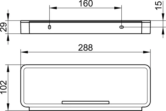 Plan 14959170037 Duschkorb mit Glasabzieher Aluminium-finish/schwarzgrau