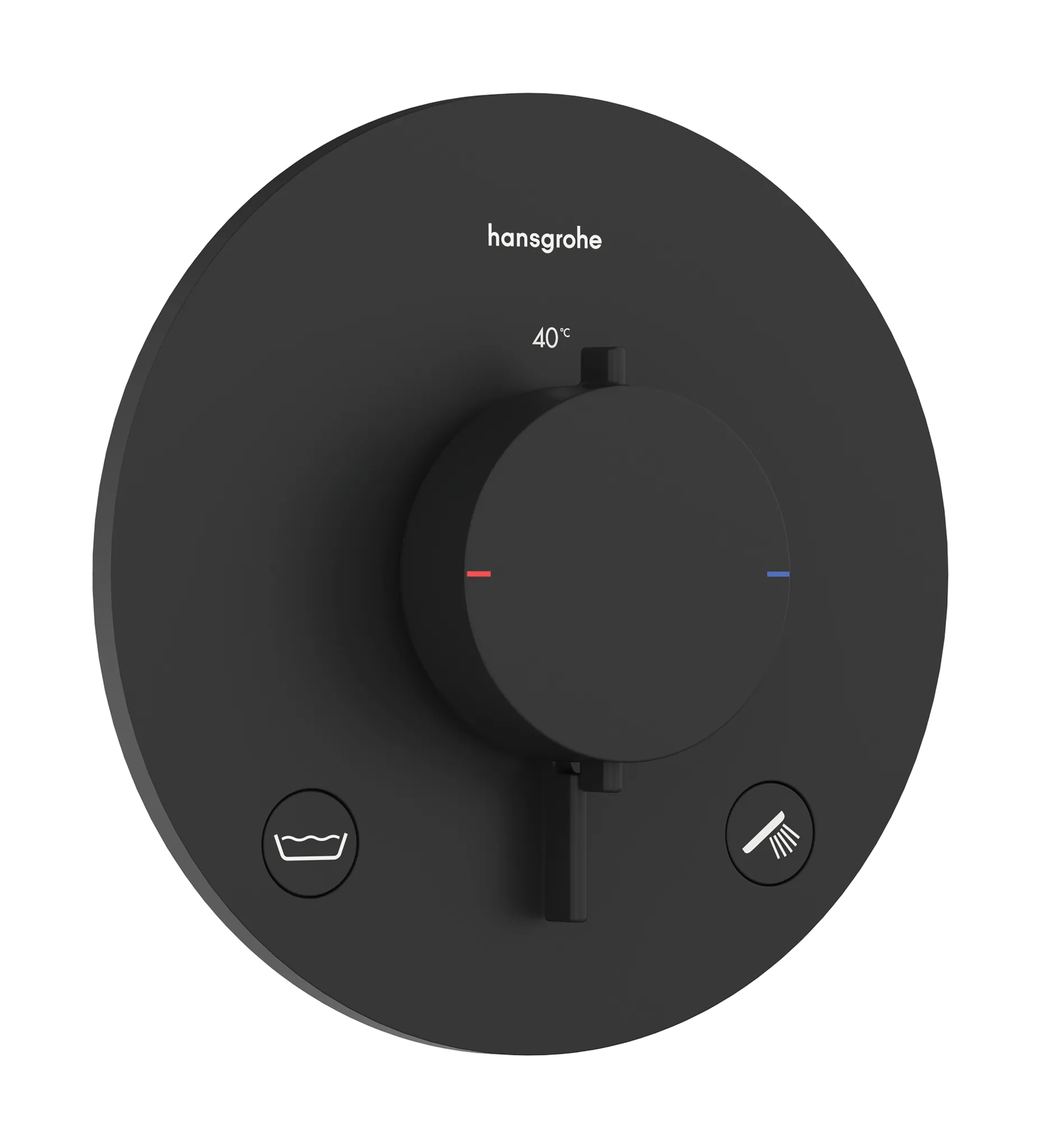 Hansgrohe Ecostat Comfort S Thermostat Unterputz, 2 Verbraucher, Mattschwarz