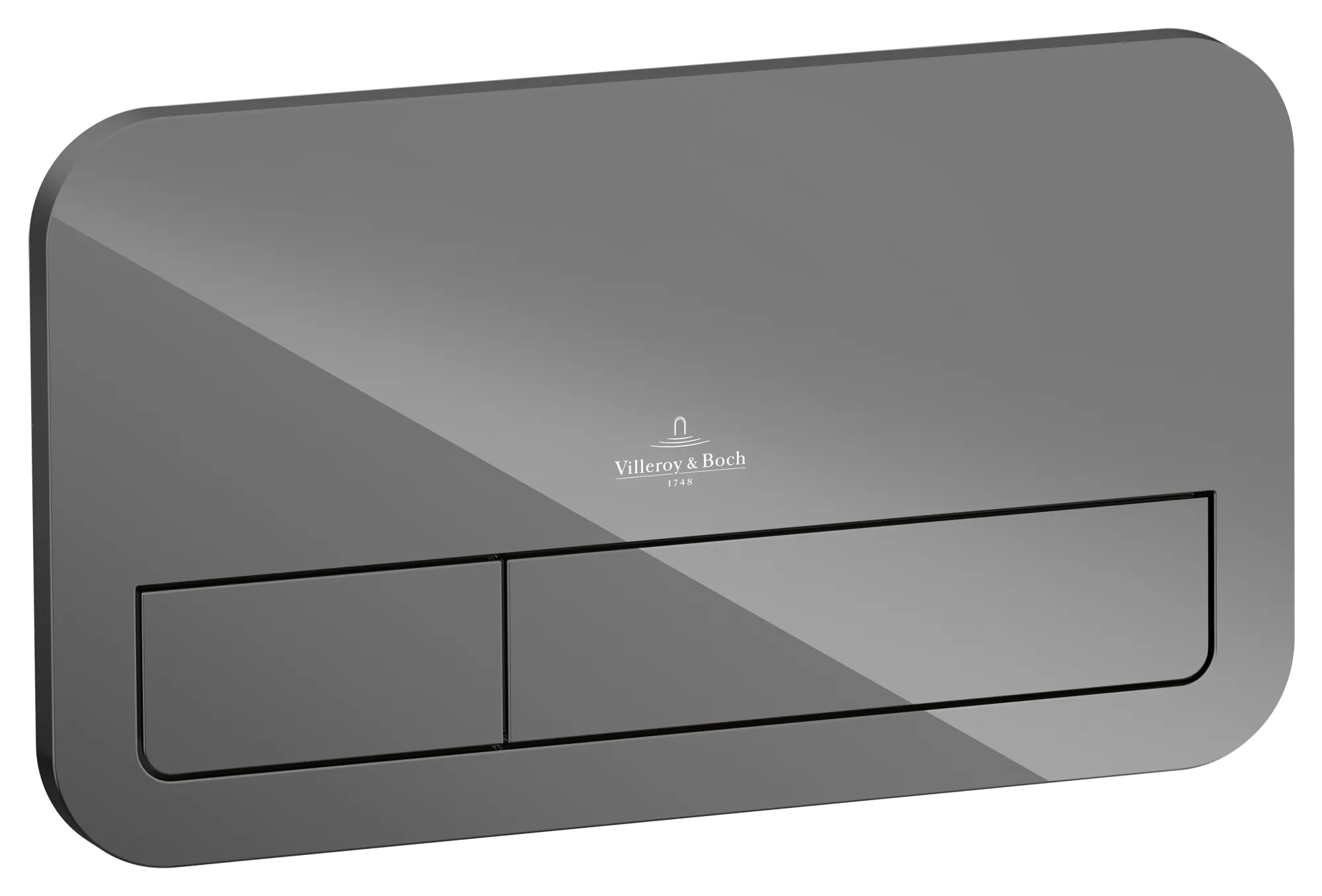 WC-Betätigungsplatte ViConnect Installationssysteme 922400, 179 x 75 x 276 mm, 2-Mengen-Spülung, Glass Glossy Grey