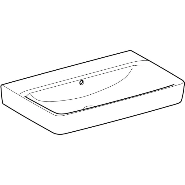 Wandwaschtisch „Renova Plan“, rechteckig 75 × 48 cm Wandwaschtisch „Renova Plan“, rechteckig 75 × 48 cm