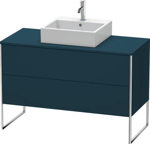 Duravit Waschtischunterschrank bodenstehend „XSquare“ 120 × 77,8 × 54,8 cm Nachtblau Seidenmatt