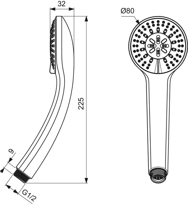 Handbrause „Idealrain“ 8 l/min