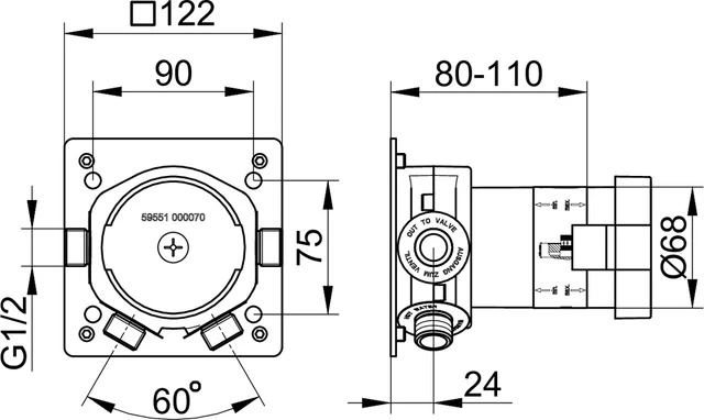 IXMO 59551000070 UP Funktionseinheit für Einhebelmischer DN15