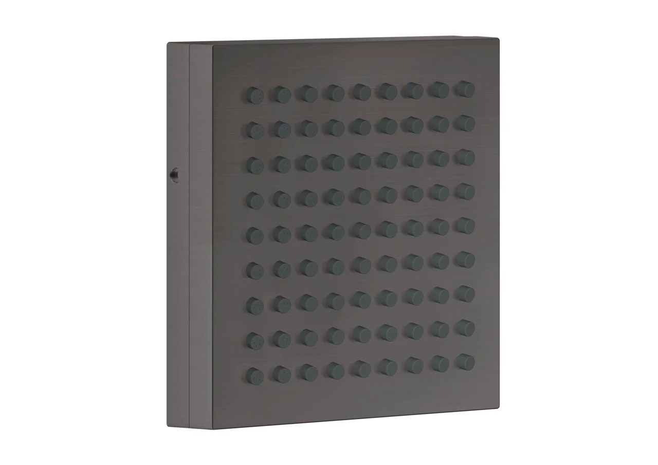 Hansgrohe AXOR ShowerComposition Schulterbrause 110x110 mm, Brushed Black Chrome, PowderRain Strahlart, einstellbarer Winkel (2 Positionen), Durchflussmenge 6,8 l/min bei 3 bar, Mindestfließdruck 1,2 bar, Anschluss DN15