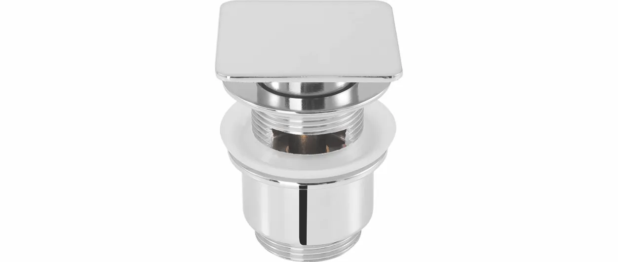 Design-Excentergarnitur 1 1/4″ MS vc Druckverschlussstopfen quadratisch flach Design-Excentergarnitur 1 1/4″ MS vc Druckverschlussstopfen quadratisch flach