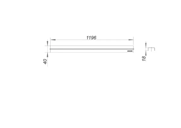 Abdeckung CeraLine Standard, 1200 mm
