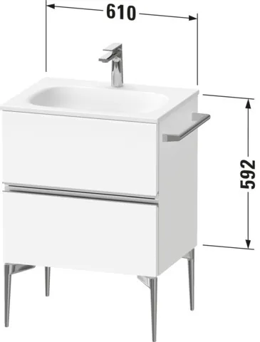 Duravit Waschtischunterschrank „Sivida“ 61 × 59,2 × 47,7 cm in Weiß Matt